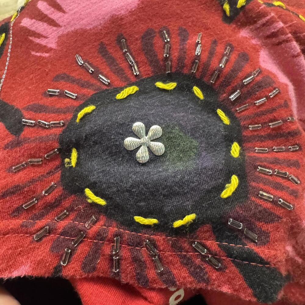 Desigual Patchwork Floral Pattern Long Sleeve Shi… - image 7